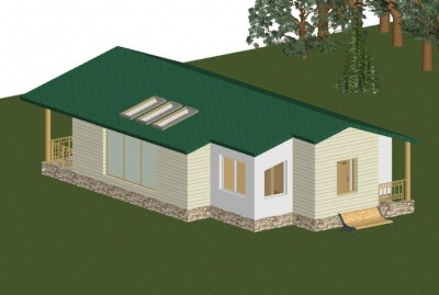 Бесплатный проект маленького каркасного дома Лидер л-24.. Фасады, планировки(анонс).