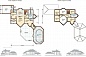 Проект дома из газобетона 110/148. Планировка 1 и 2 этажа